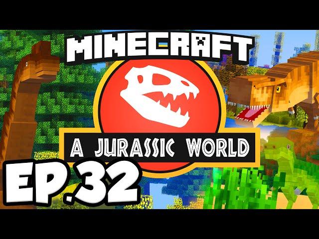 Jurassic World: Minecraft Modded Survival Ep.32 - NEW DINOSAUR FEEDERS!!! (Rexxit Modpack)