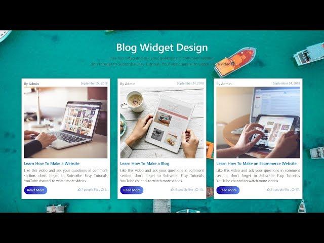 How To Make Card View Blog Section In HTML CSS And Bootstrap | Web Design Tutorial