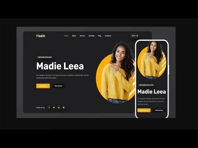 Responsive Personal Portfolio Website using HTML & CSS