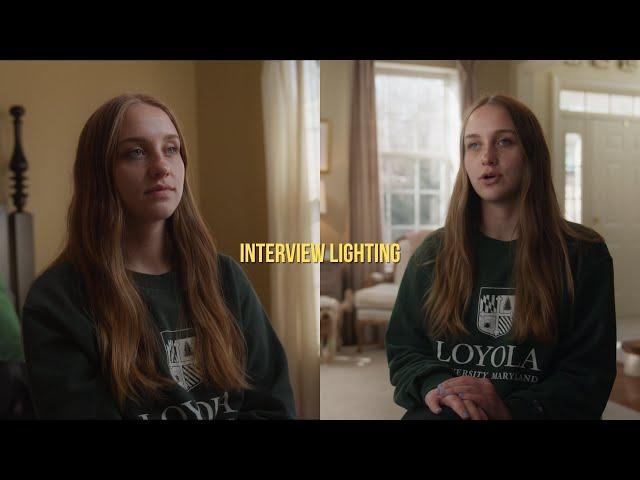 Lighting Interviews (not all interviews need to look polished)