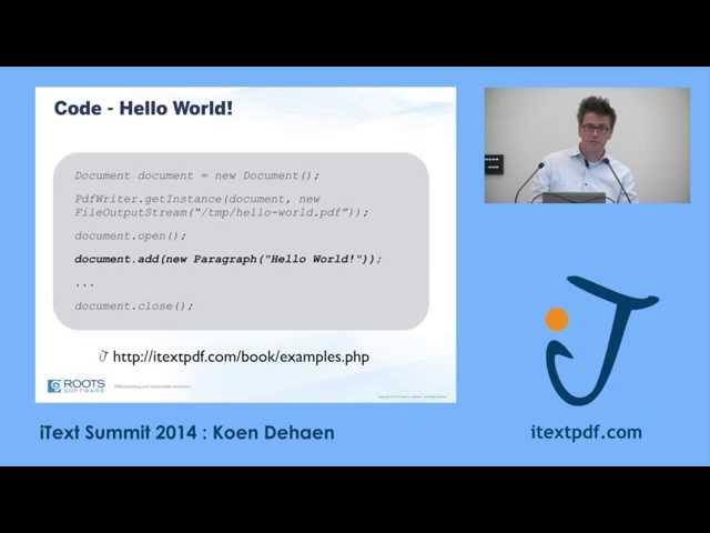 iText Summit 2014: Creating Dynamic PDF Templates from Data using iText