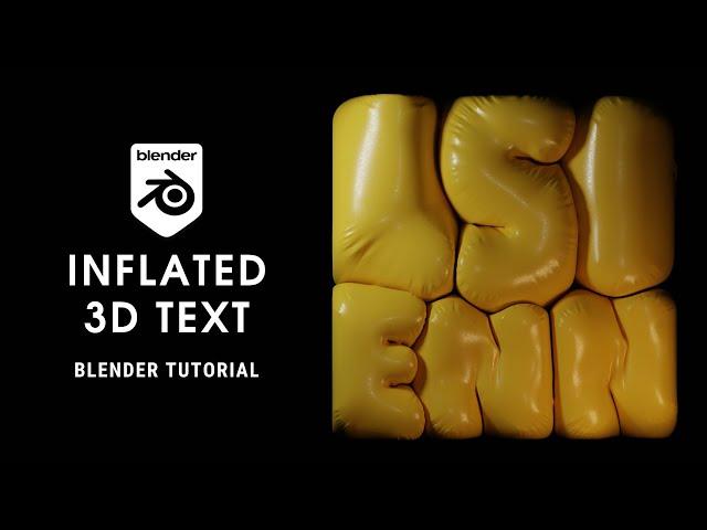 Inflated 3d Text in Blender | Blender Tutotial