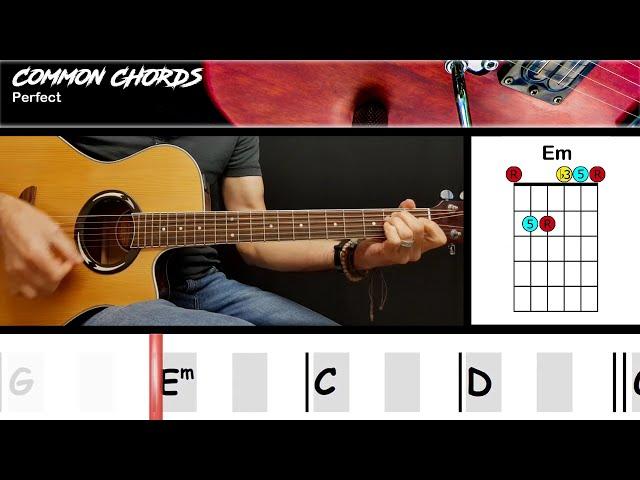 Perfect (ver1) - Ed Sheeran | GUITAR LESSON | Common Chords