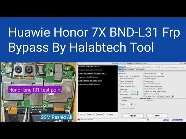 Huawie Honor 7X (BND-L31) Frp Bypass By Halabtech Tool