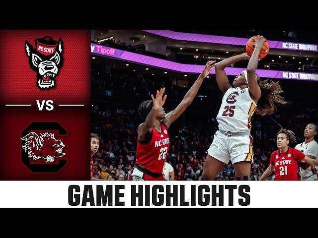 South Carolina vs. NC State Game Highlights | 2024-25 ACC Women's Basketball