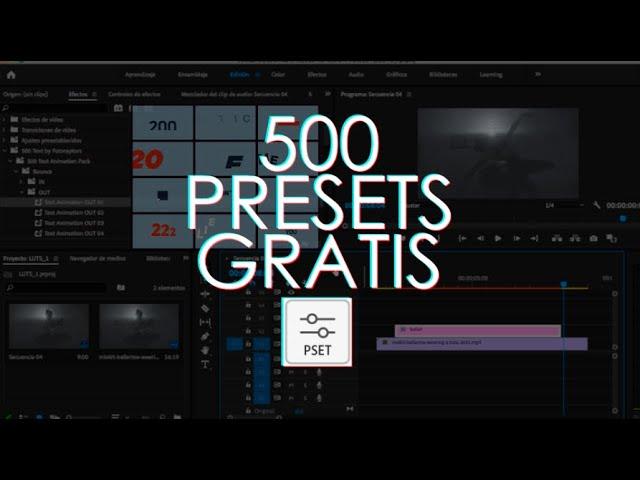 Como animar textos en PREMIERE | PRESETS GRATIS