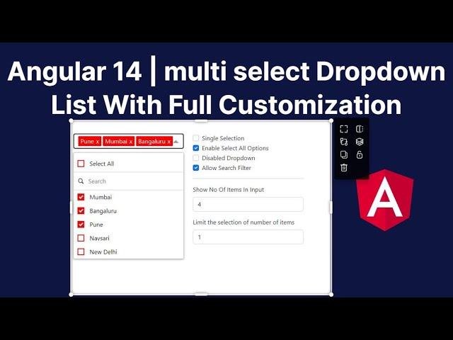 Angular 14 |  multi select Dropdown List With Full Customization