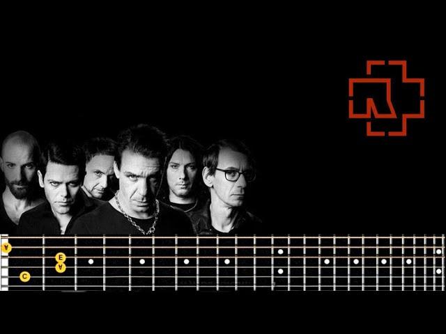 Rammstein   Ausländer # Acoustic guitar lesson note tabs