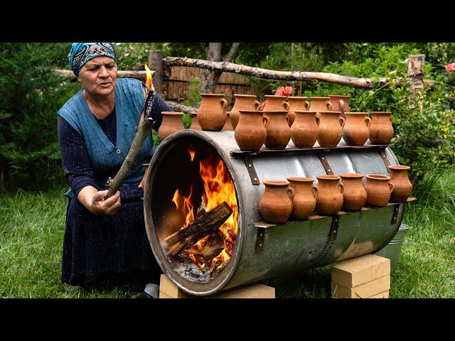  Traditional Azerbaijani Piti: Outdoor, on a Barrel Over Wood Fire