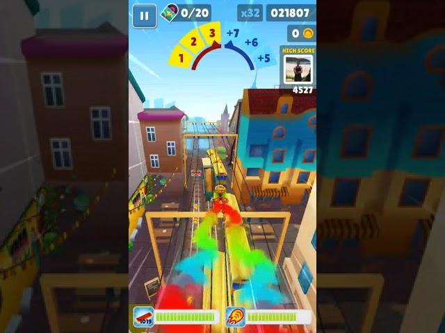 Straight Ahead challenge Subway Surfers. How to score 250000 points without changing lane.