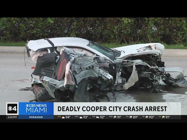 Arrest made in deadly Cooper City crash that killed man, split car in half