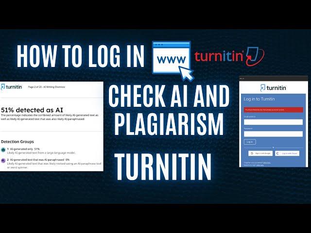 How to log in to turnitin and check AI and plagiarism