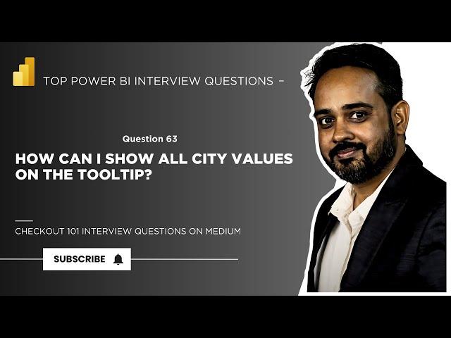 Power BI Interview Question 63- How to Show All City Values in Power BI Tooltip | Concatenatex