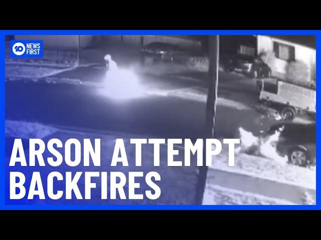 Sydney Arsonist Accidentally Sets Himself Alight Trying To Light Car On Fire | 10 News First