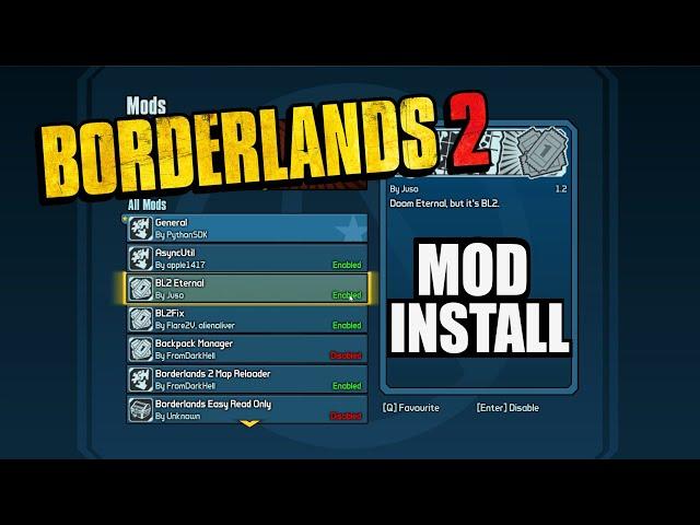 Borderlands 2 | How to Install Mods (Bl2 Eternal)