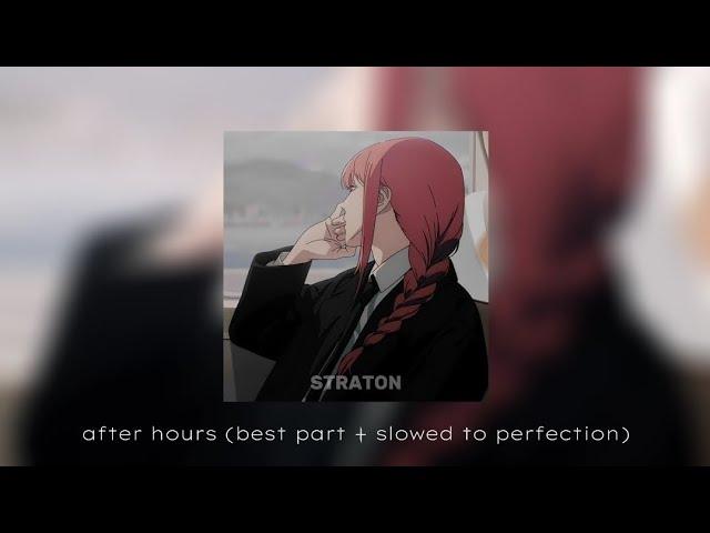 After Hours - The Weeknd(best part + slowed to perfection) TikTok Remix