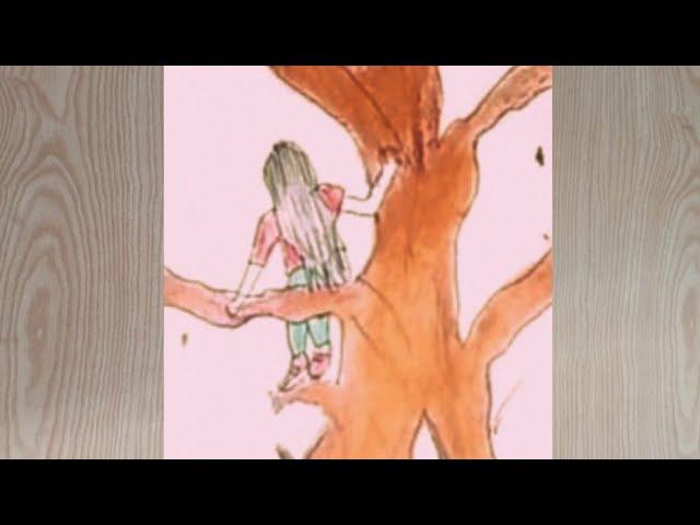 How to draw baby girl sitting on tree#viralvideo #irfan drawing academy#satisfying