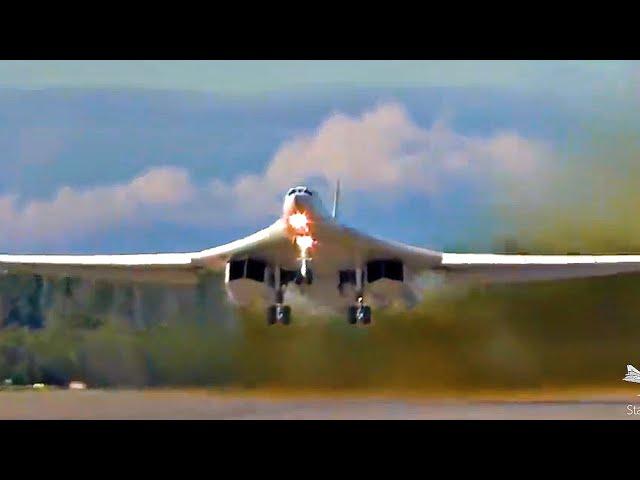 Tu-160 The most powerful epic take-off at all afterburners