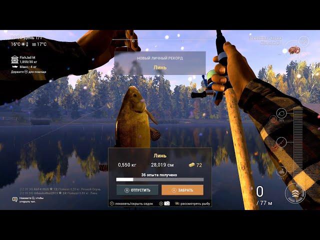 Fishing Planet, игра (трофейный карась, трофейная плотва, линь)