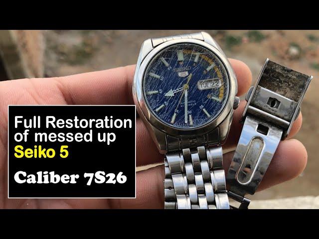 Full Restoration of Seiko 5 SNK371 (Caliber 7S26)