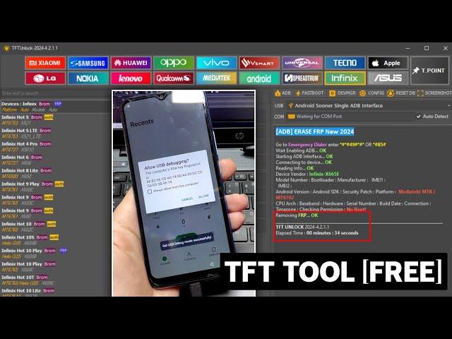 New TFT Unlocker FRP Tool All Android | infinix, Tecno, itel New Method Google Account Remove FRP