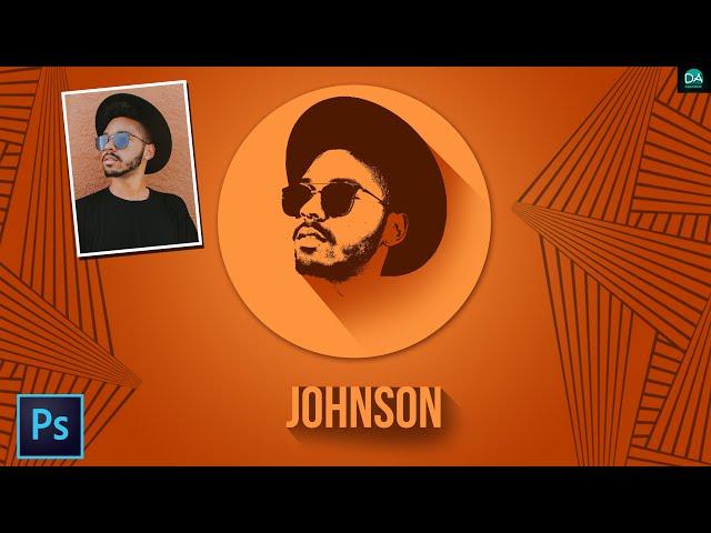 Photoshop Tutorial - Create your Own Face Logo Icon in Photoshop  |Portrait Art