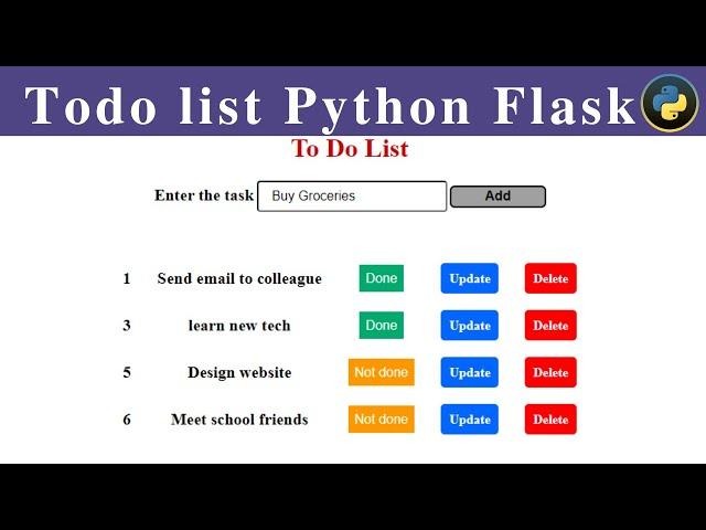 How to make a Todo App with Python Flask