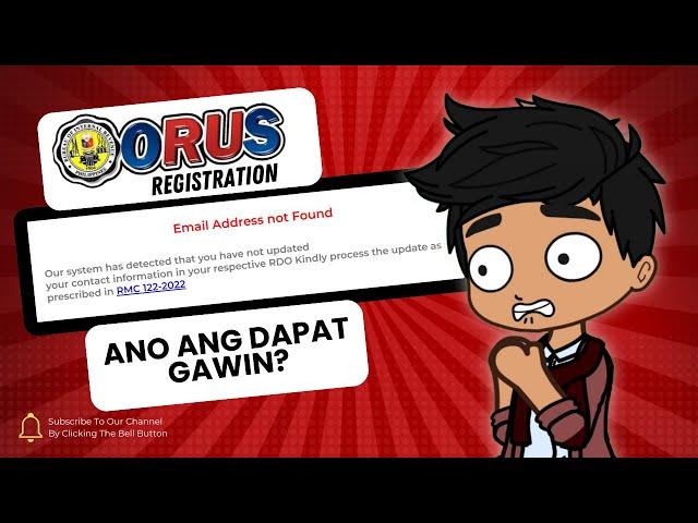 BIR ORUS: Paano mag-update ng Email Address at Contact information With existing TIN ID