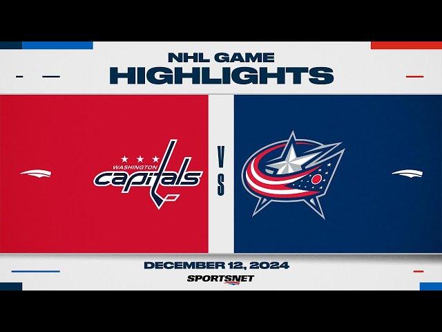 NHL Highlights | Capitals vs. Blue Jackets - December 12, 2024