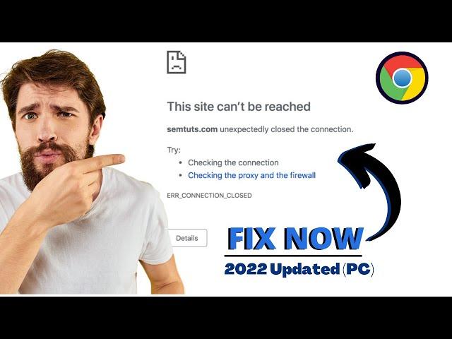 How to Fix "This Site Can't be Reached" | Unexpectedly Closed the Connection n Google Chrome