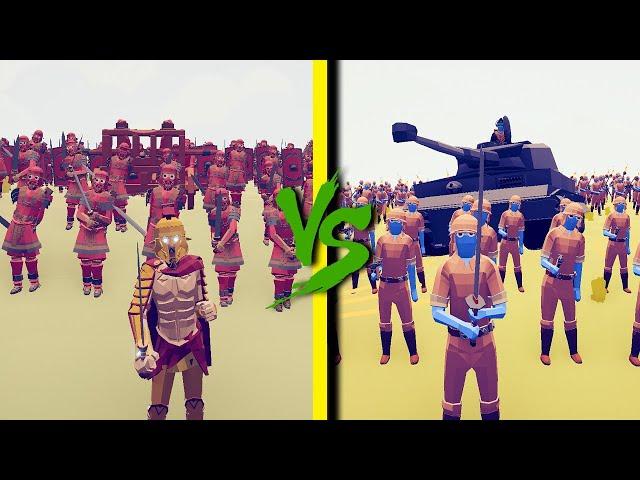 ANCIENT FACTION vs WW2 ARMY - Totally Accurate Battle Simulator TABS