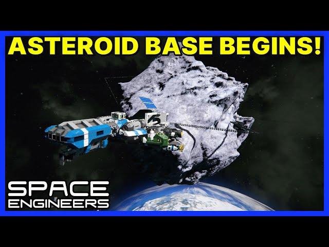 Building an ASTEROID BASE! - Vanilla SPACE ENGINEERS Survival - Ep 28