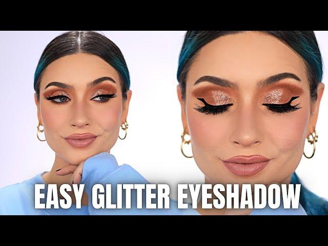 NEW YEARS EVE MAKEUP TUTORIAL WITH GLITTER | EASY MAKEUP THAT LOOKS HARD