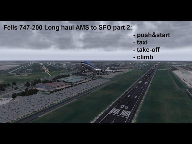 Felis 747-200 Long haul using INS - part 2 of 4 'from pushback to TOC'