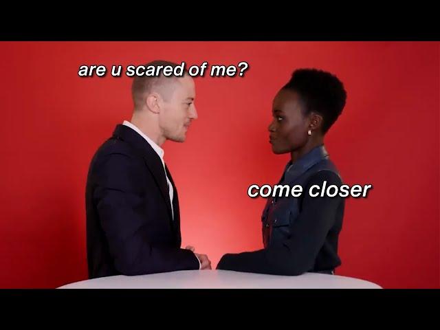 Joseph Quinn and Lupita Nyong'o flirting (in their own way) for 6 minutes