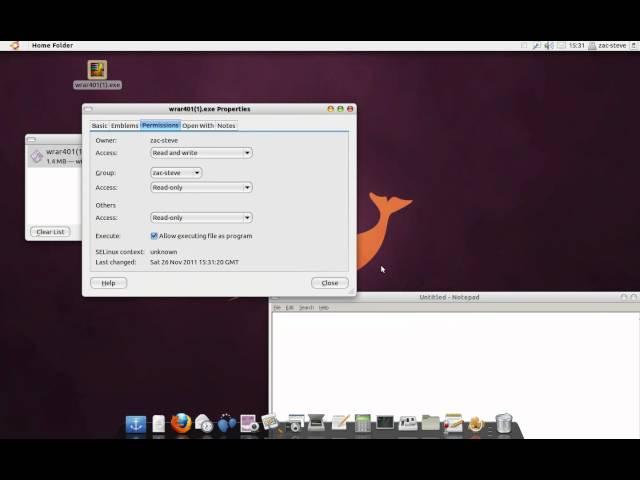 How to install Winrar on ubuntu 11.04