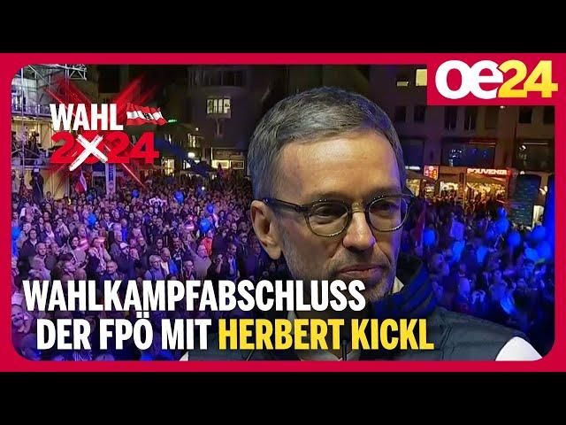 NR-Wahl 2024: Wahlkampfabschluss der FPÖ mit Herbert Kickl