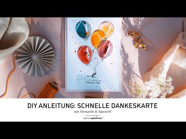 DIY Stamping Tutorial - Schnelle Danksagungskarte