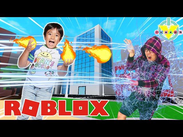 RYAN IS A HERO IN ROBLOX! Let’s Play Roblox Age of Heroes with Ryan vs  Daddy!