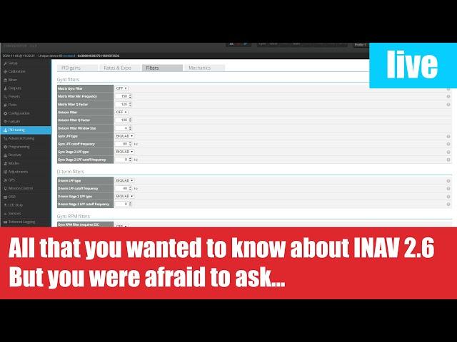 All that you wanted to know about INAV 2.6 But you were afraid to ask...