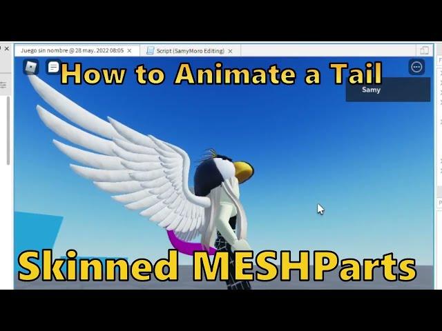 Blender Tutorial how to make animated tail Roblox Studio Skinned MeshPart AUTOMATIC WEIGHt PAINTING