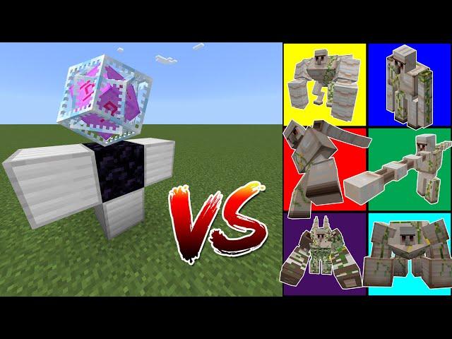 The Ender Crystal Golem vs ALL Iron Golems