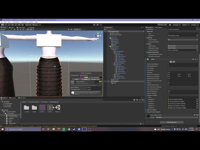 Cloth Physics Tutorial Unity 2019.4.31