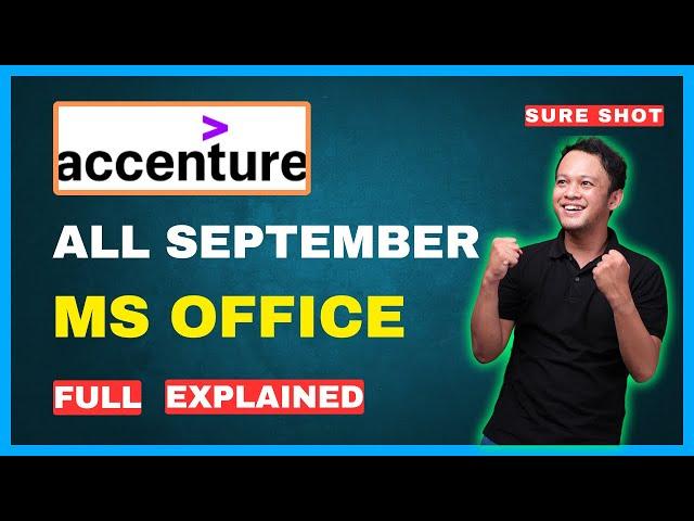 Actual | Accenture Common Application and MS Office | Accenture Cognitive Assessment 2024