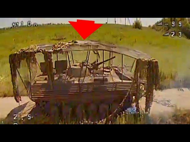 Thermite Burning Hole In Cope Cage Destroying BMP-1 @UNITED24media