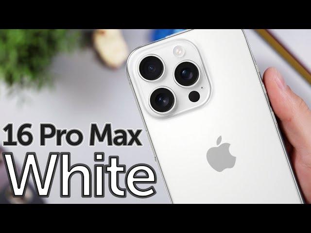 White iPhone 16 Pro Max is PERFECT! Unboxing, First Impressions & Color Review!