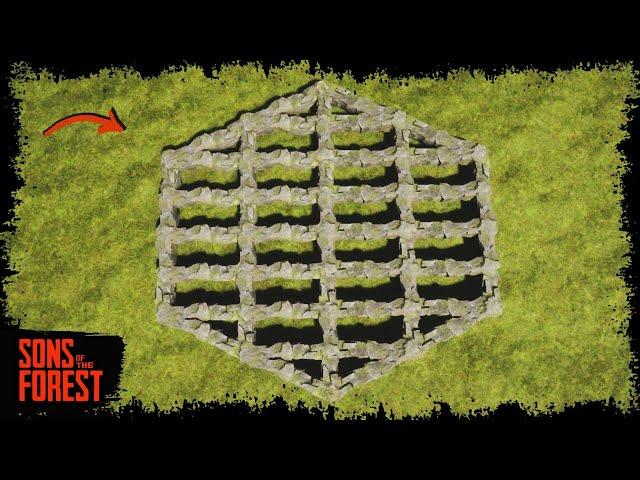 Construction of a Stone Hexagon Base - Sons Of The Forest Building Tips & Tricks