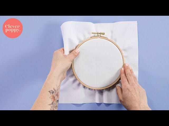 How to load fabric and tighten your embroidery hoop | Beginner Embroidery Techniques