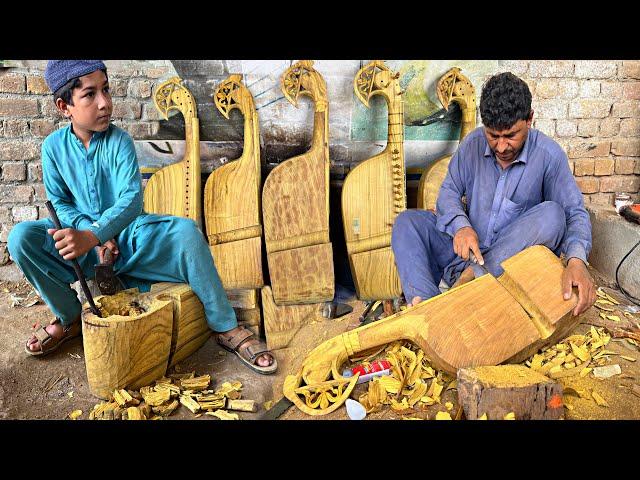 Crafting Tradition || The Art of Making a Rabab by Pakistani Skilled Craftsmen