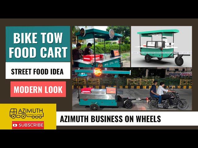 NEW FOOD CART. BIKE TOW food cart for you. Large workspace, more kitchen equipment. Park tow serve!